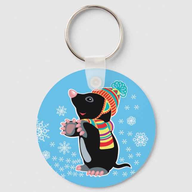 cartoon mole key ring (Front)