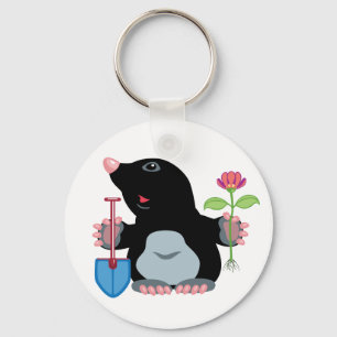 cartoon mole key ring