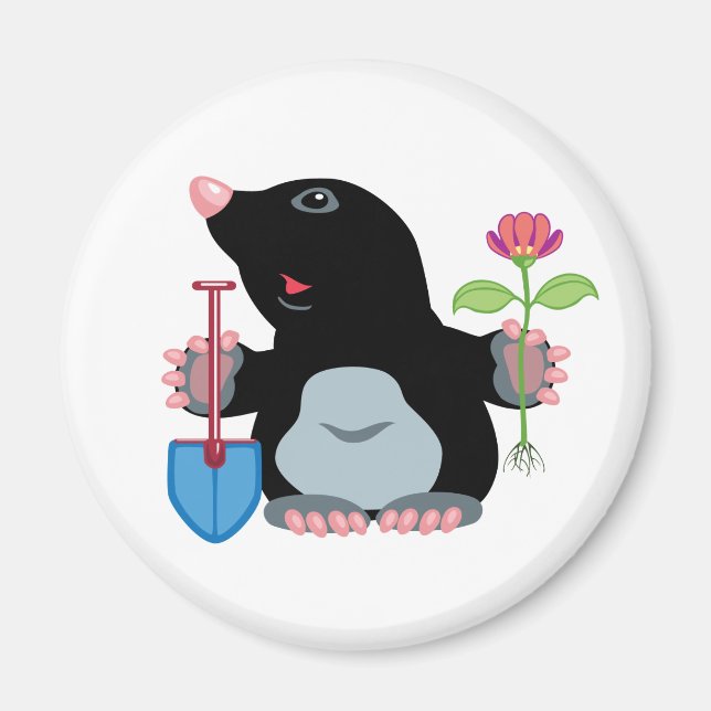 cartoon mole magnet (Front)