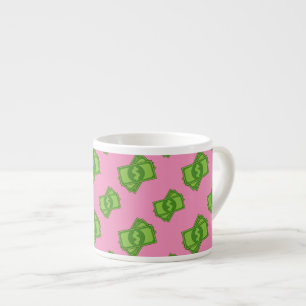 Cartoon Money Dollar Bills Espresso Cup