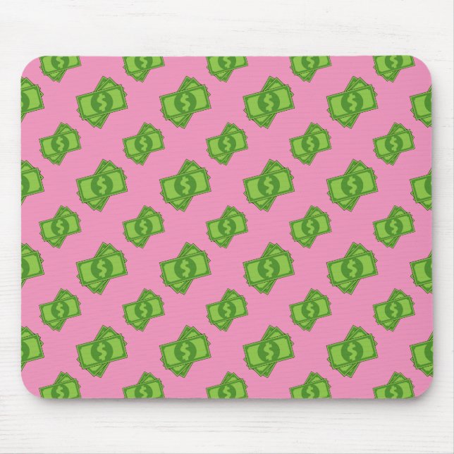 Cartoon Money Dollar Bills Mouse Pad (Front)