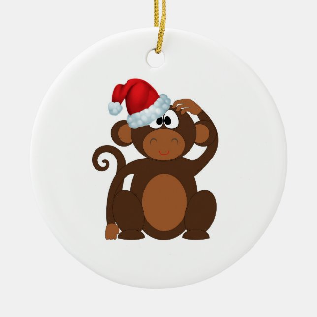 Cartoon Monkey Ceramic Tree Decoration (Front)