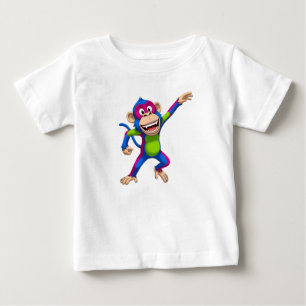 Cartoon Monkey Mascot Character Baby T-Shirt