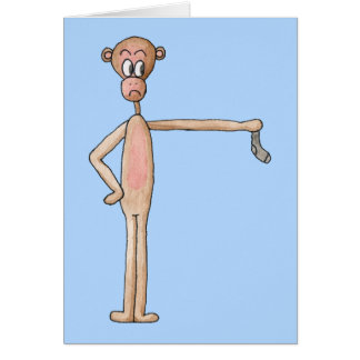 Cartoon Monkey with Smelly Sock.