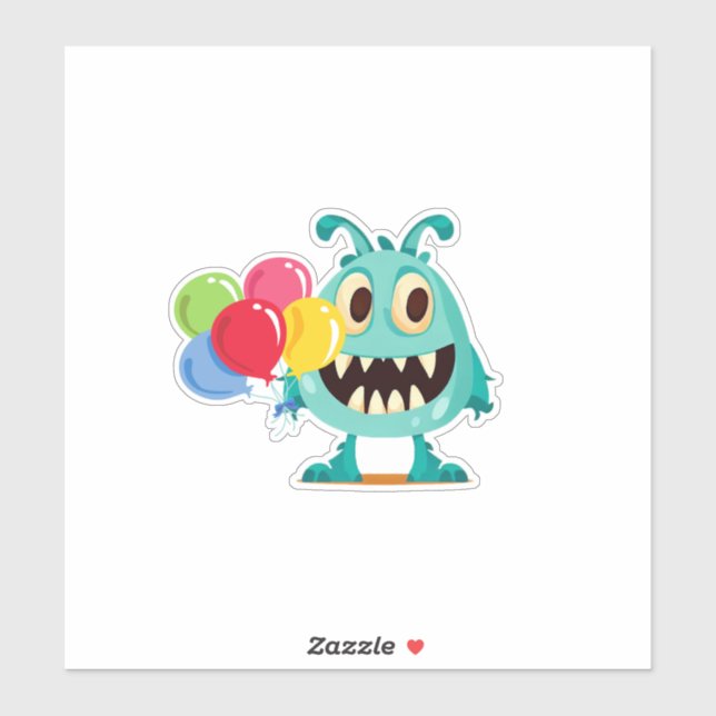 Cartoon monster/alien balloon (Sheet)