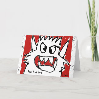 Cartoon Monster Personalised Greeting Card
