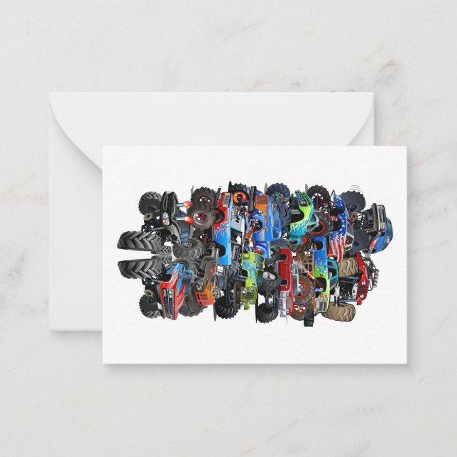 Cartoon monster truck card (Front)