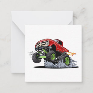 Cartoon monster truck card