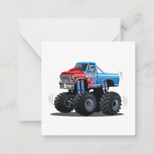 Cartoon monster truck card