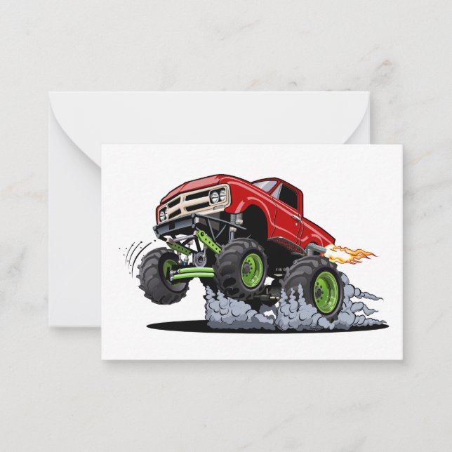 Cartoon monster truck card (Front)