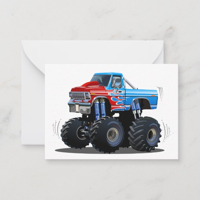 Cartoon monster truck card (Front)