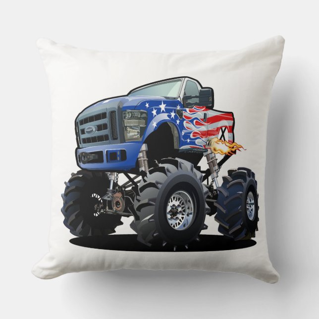 Cartoon monster truck cushion (Front)