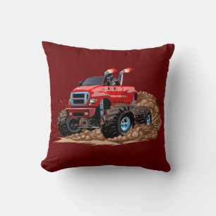 Cartoon monster truck cushion