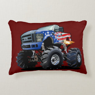 Cartoon monster truck decorative cushion
