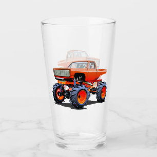 Cartoon monster truck glass