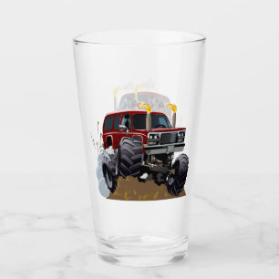 Cartoon monster truck glass