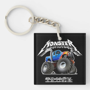 Cartoon monster truck key ring