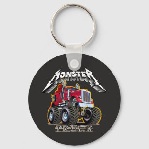 Cartoon monster truck key ring