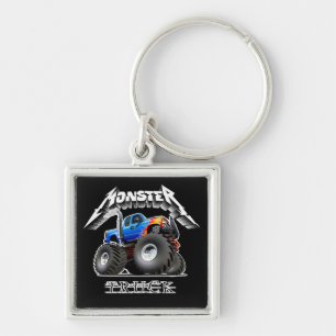 Cartoon monster truck key ring