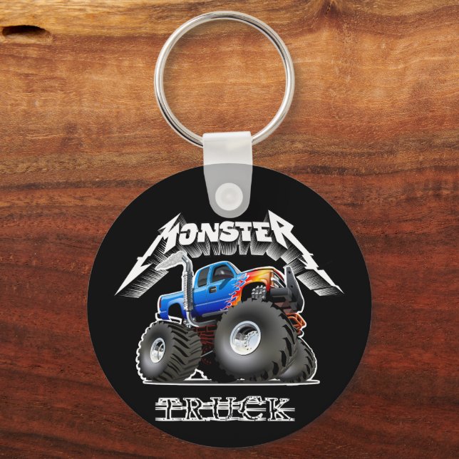 Cartoon monster truck key ring (Front)