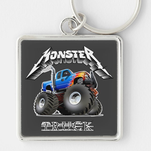 Cartoon monster truck key ring (Front)