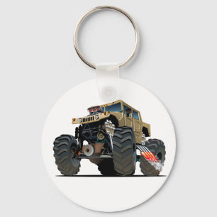 Cartoon monster truck key ring