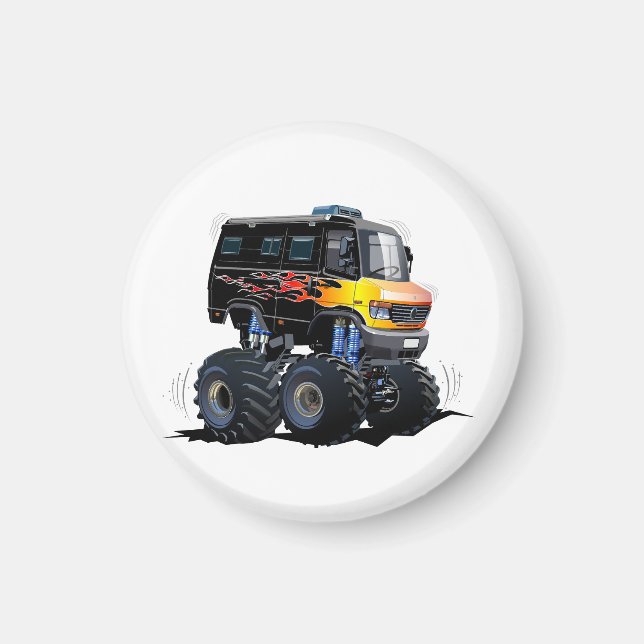Cartoon monster truck magnet (Front)
