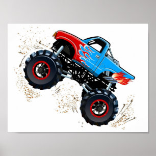Cartoon Monster Truck Poster