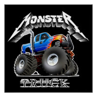 Cartoon monster truck