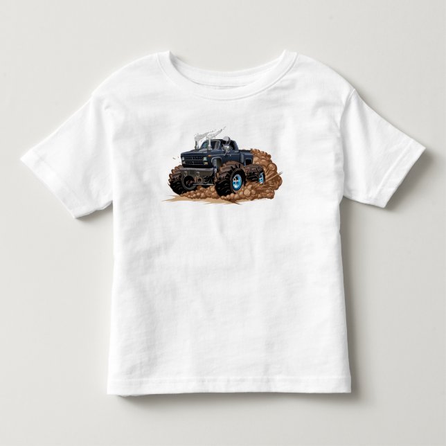Cartoon monster truck toddler T-Shirt (Front)