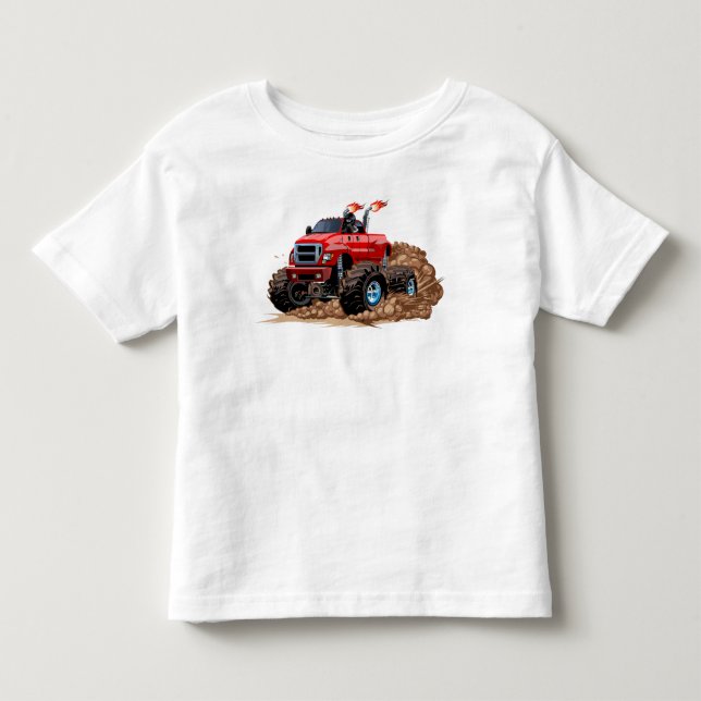 Cartoon monster truck toddler T-Shirt (Front)