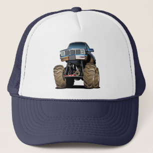 Cartoon monster truck trucker hat