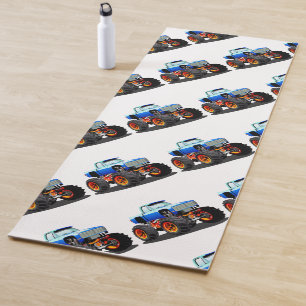 Cartoon monster truck yoga mat