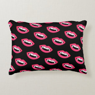 Cartoon Monster Vampire Lips sharp Teeth Fangs Decorative Cushion
