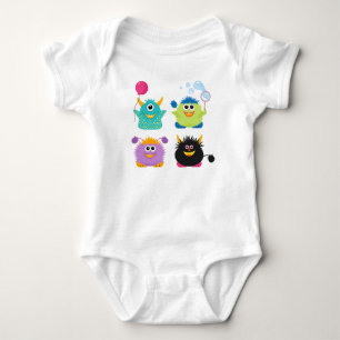 Cartoon Monsters Baby Bodysuit