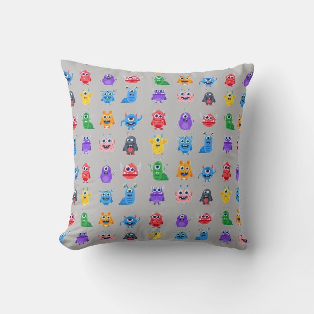 Cartoon monsters cushion (Front)