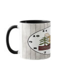 Cartoon Moose cabin wall clock