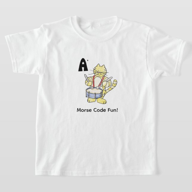 Cartoon Morse Code for Kids!  Letter A T-Shirt (Laydown)