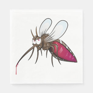 Cartoon Mosquito Napkin
