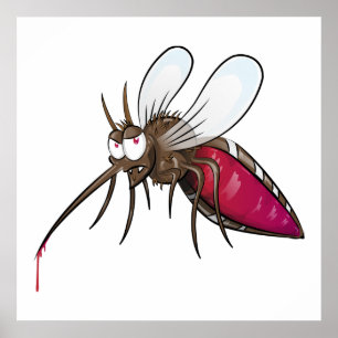 Cartoon Mosquito Poster