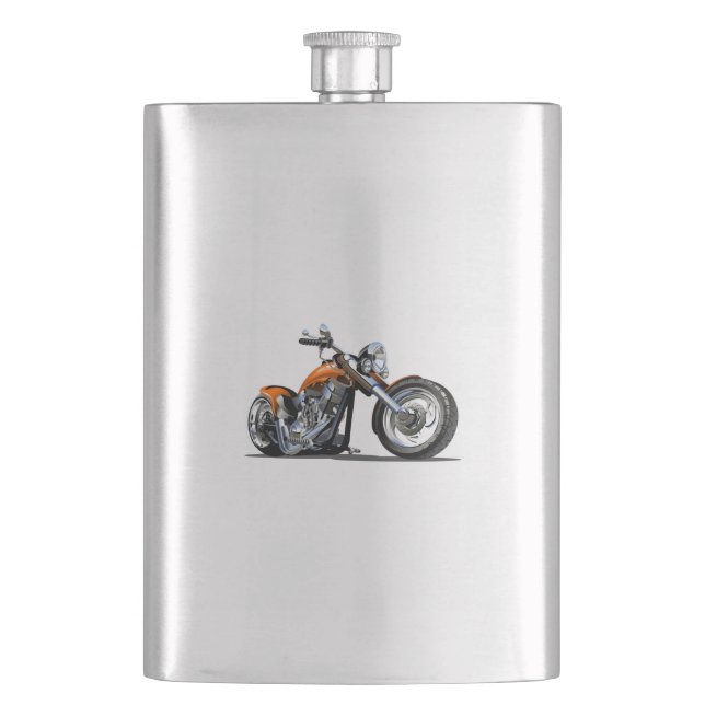 Cartoon motorbike hip flask (Front)