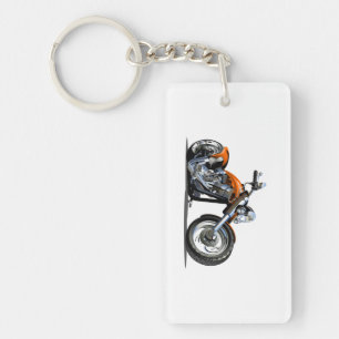 Cartoon motorcycle key ring