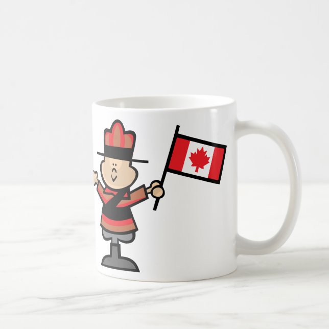 Cartoon Mountie Coffee Mug (Right)