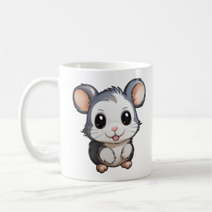 Cartoon mouse illustration coffee mug