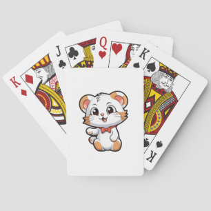 Cartoon mouse illustration playing cards