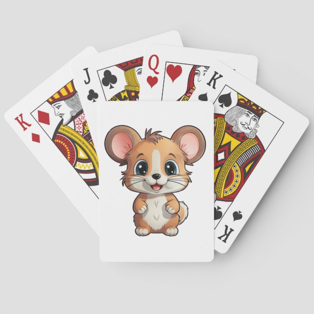Cartoon mouse illustration playing cards (Back)
