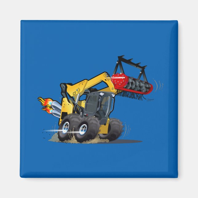 Cartoon mulcher magnet (Front)