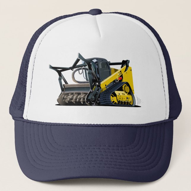 Cartoon mulcher trucker hat (Front)