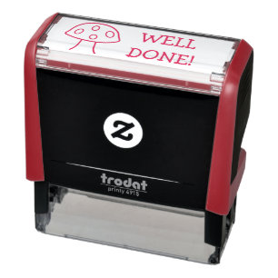 Cartoon Mushroom Well Done Self-Inking Stamp