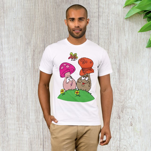 Cartoon Mushrooms Mens T-Shirt (Creator Uploaded)